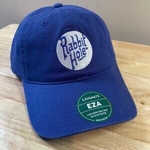 Rabbit Hole Distillery Blue Dad Hat Legacy EZA Adjustable Baseball Cap NEW